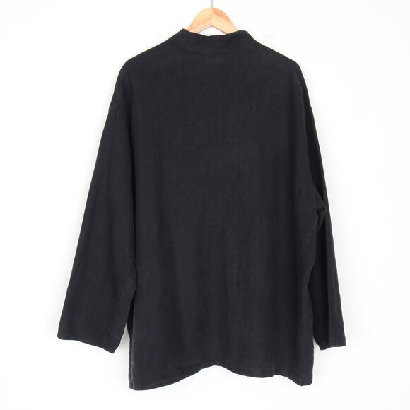 Vintage  90s FLAX by angelheart Oversize 100% Linen Jacket M - Picture 9 of 9